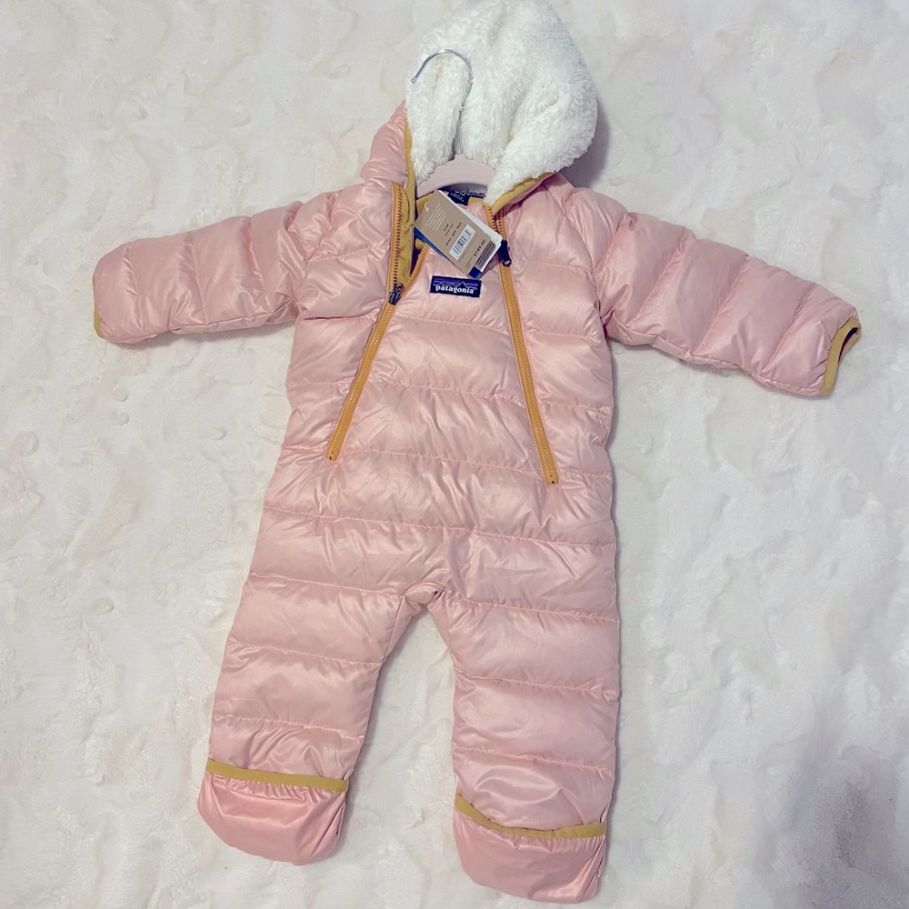 Patagonia Girls Pink Down Sweater Bunting 0-3